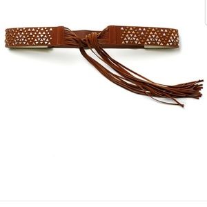 Catherines elastic waist Fringe belt